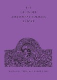 Front cover of the Offender Assessment Policies Report