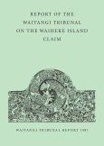 Front cover of Report of the Waitangi Tribunal on the Waiheke Island Claim